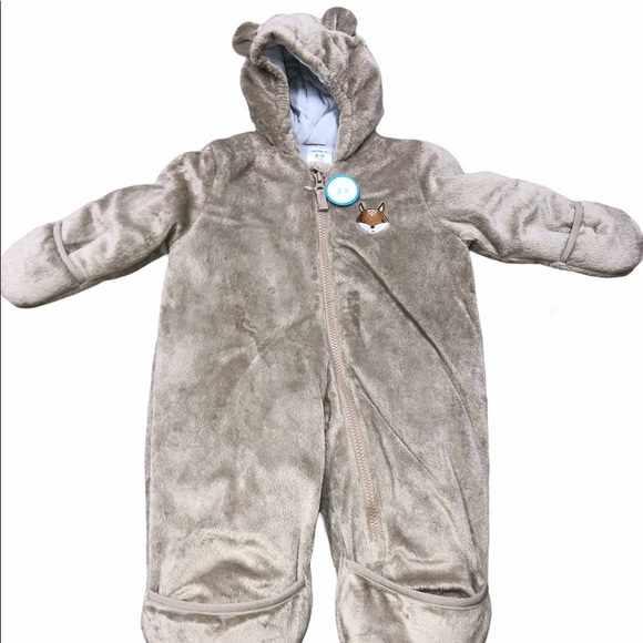 Carter’s 6-9 Months warm fox fleece pajama onesie - Picture 3 of 8